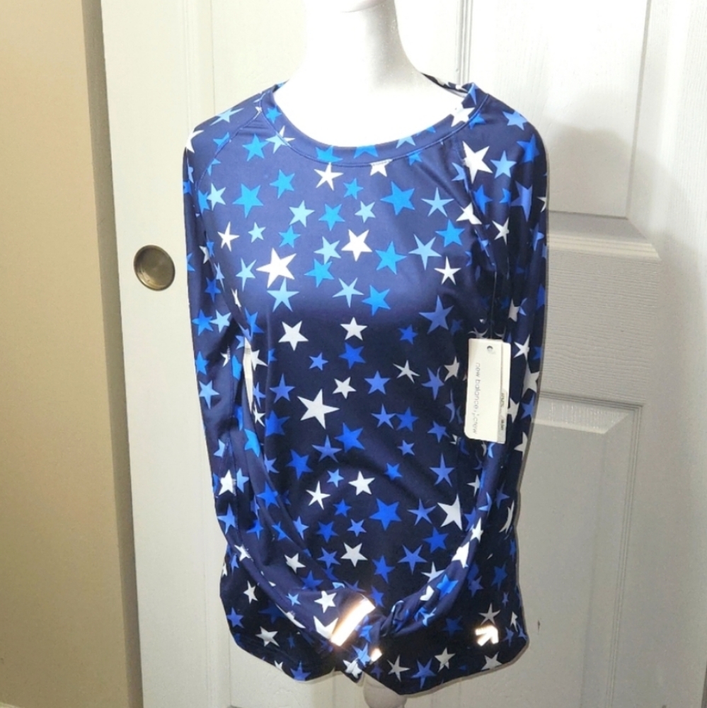 NEW BALANCE & J.CREW WOMENS ATHLETIC LONG SLEEVES SHIRT SIZE S REFLECTIVE STRIPE - Picture 7 of 7